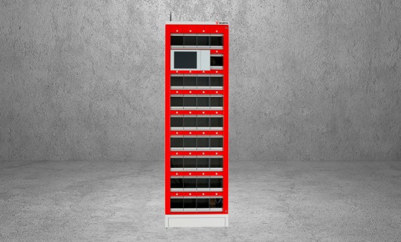 Flap based vending machine